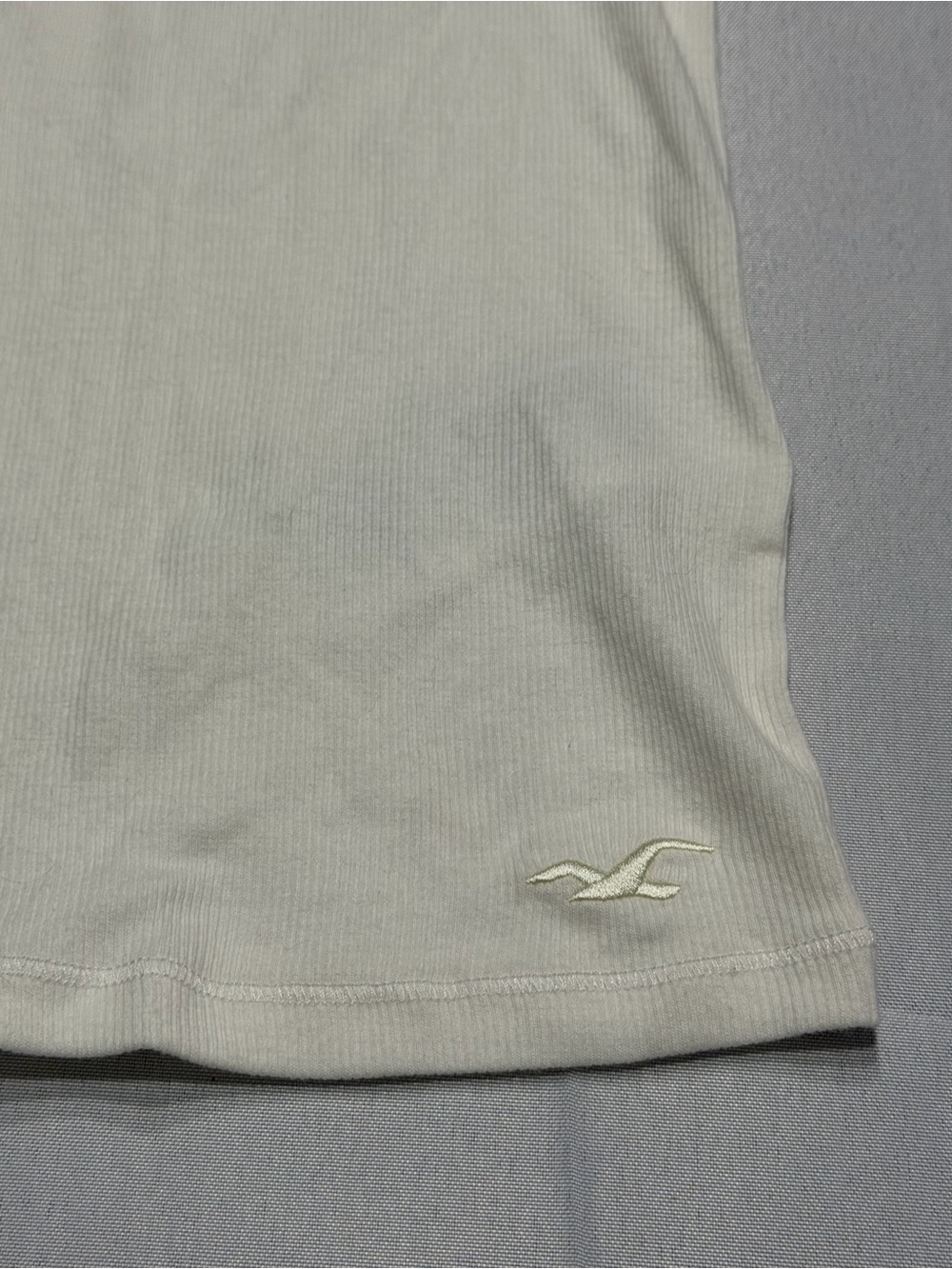 Hollister White Lace Racerback Ribbed Tank Top XS Y2K Coquette - Picture 7 of 11